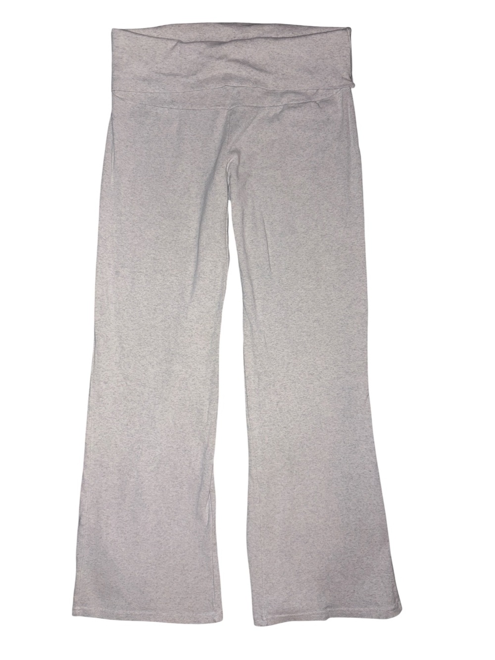 Chrome Riot Comfort-Feel Wide-Leg Foldover Pants — Light Gray